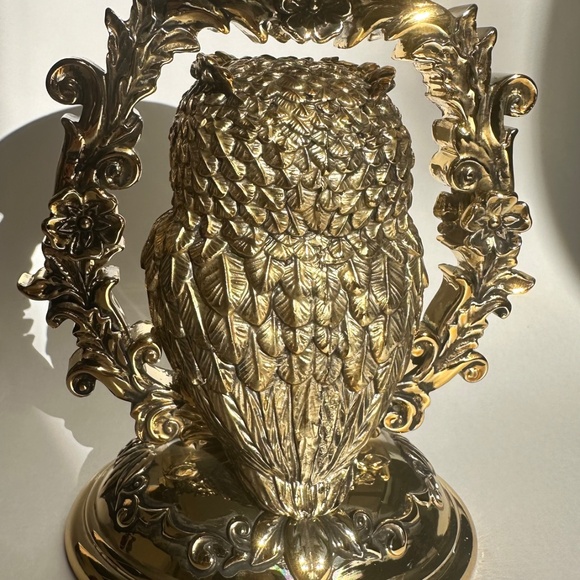 Bath & Body Works Golden Owl 3- Wick Candle Holder Fall Home Décor or Present - Picture 7 of 7